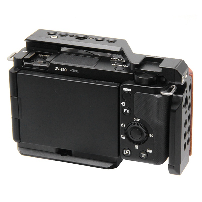 Khung Gắn Máy Ảnh Sony ZV-E10 Kèm Tay Cầm Mở Rộng Và Đĩa Vít 1/4 Tháo Lắp Nhanh Chuyên Dụng