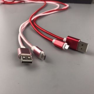 Cáp sạc bọc dù 3m iphome. Sam sung Micro.. .....