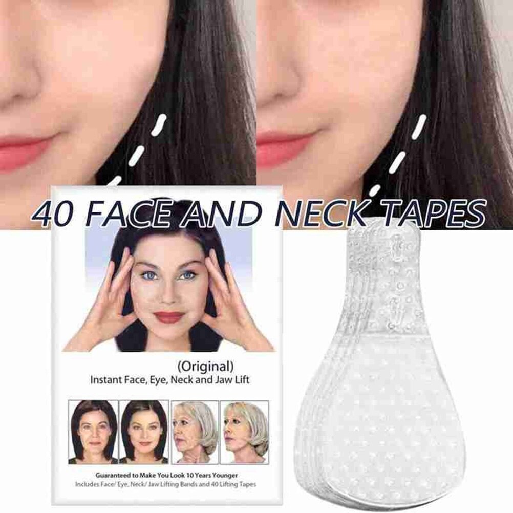 [Hàng mới về] Set 40 miếng dán nâng cơ mặt và cổ không bị lộ tạo cằm chữ v thời trang