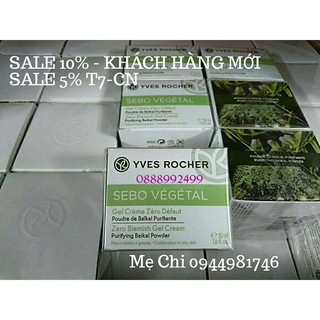 Kem dưỡng ẩm, hấp thụ bã nhờn Yves rocher 50ml