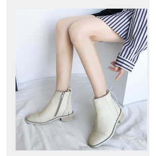 Boots cao cổ 2 màu trắng đen