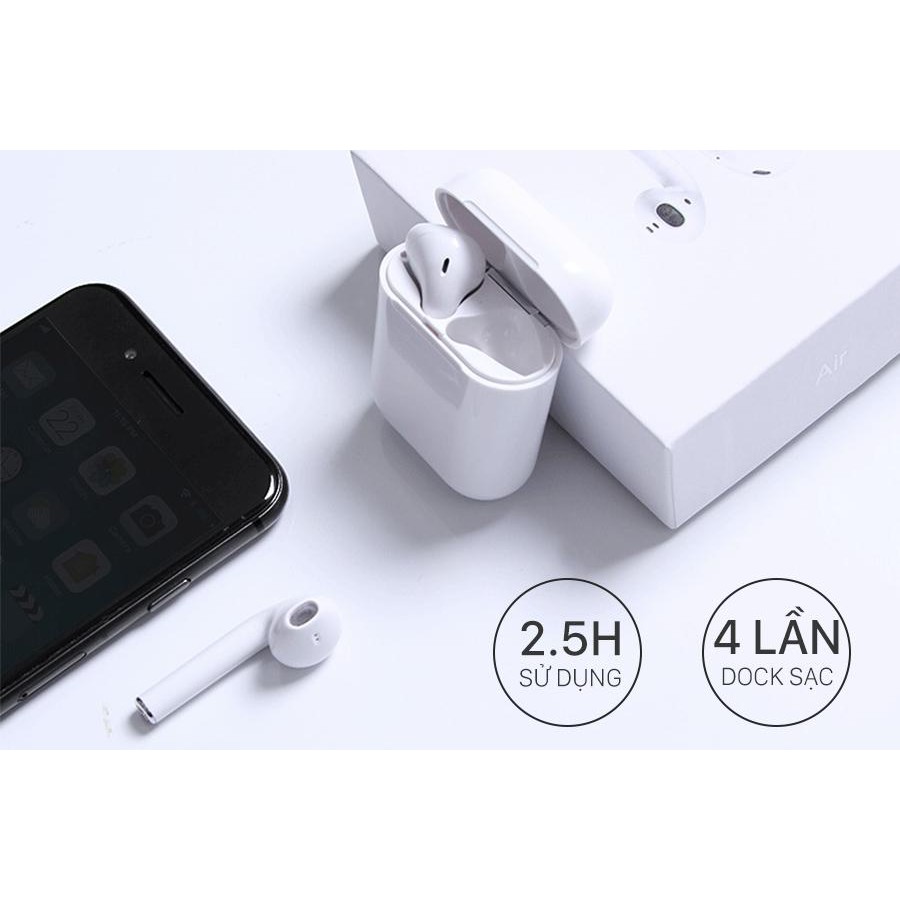 [Mã ELFLASH3 hoàn 10K xu đơn 20K] Tai nghe bluetooth nhét tai không dây cao cấp i12 cảm biến vân tay một chạm chống ồn | BigBuy360 - bigbuy360.vn