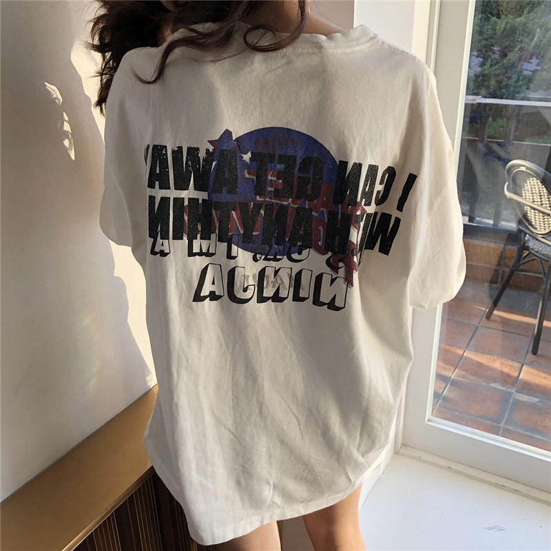 [QUÀ TẶNG LÀ ĐÔI TẤT BẠN NHÉ] Áo phông tay lỡ unisex, Áo phông nữ form rộng đẹp màu trắng giá rẻ chất cotton Quảng Châu | BigBuy360 - bigbuy360.vn