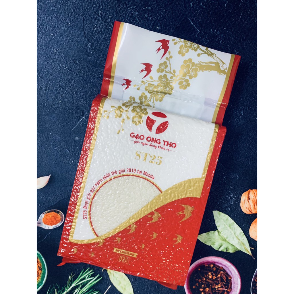Gạo ST25 túi 2kg - Gạo Ông Thọ