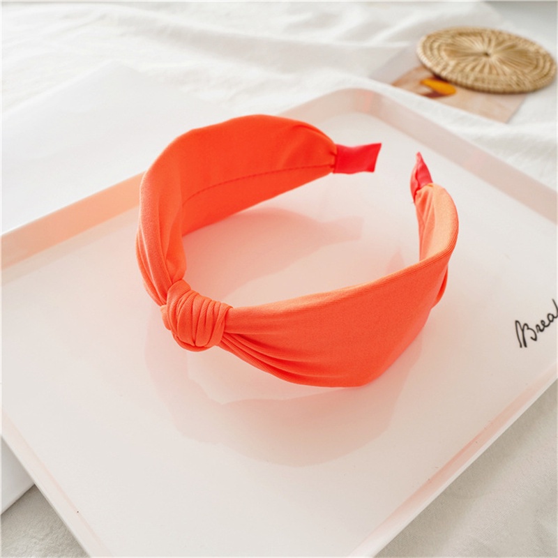 Băng Đô Vải Bản Rộng Thắt Nút Màu Sắc Tươi Sáng Tươi Tắn Cho Nữ