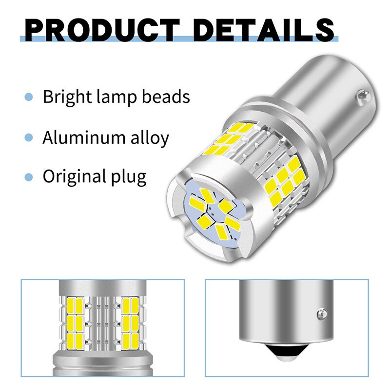 1 Đèn LED Phanh 1156 BA15S P21W 1157 P21 / 5W BAY15D BAU15S PY21W 30smd Cho Xe Hơi