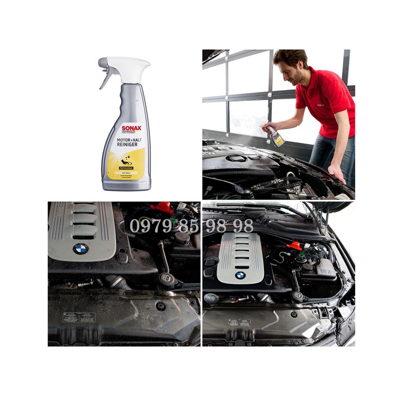 Làm sạch động cơ xe ô tô SONAX Engine cold cleaner 543200