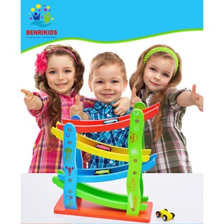 Đồ Chơi Trẻ Em Xe Cầu Trượt 4 Tầng Bằng Gỗ Cho Bé