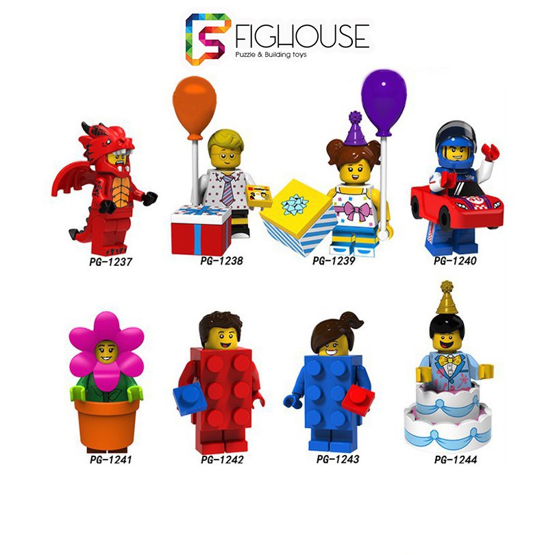 Xếp Hình Minifigures Các Mẫu Minifigures Series 18 - Đồ Chơi Lắp Ráp Logo PG8151 [B2]