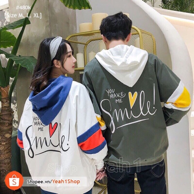 Áo khoác dù smile có size XL &lt; 70kg