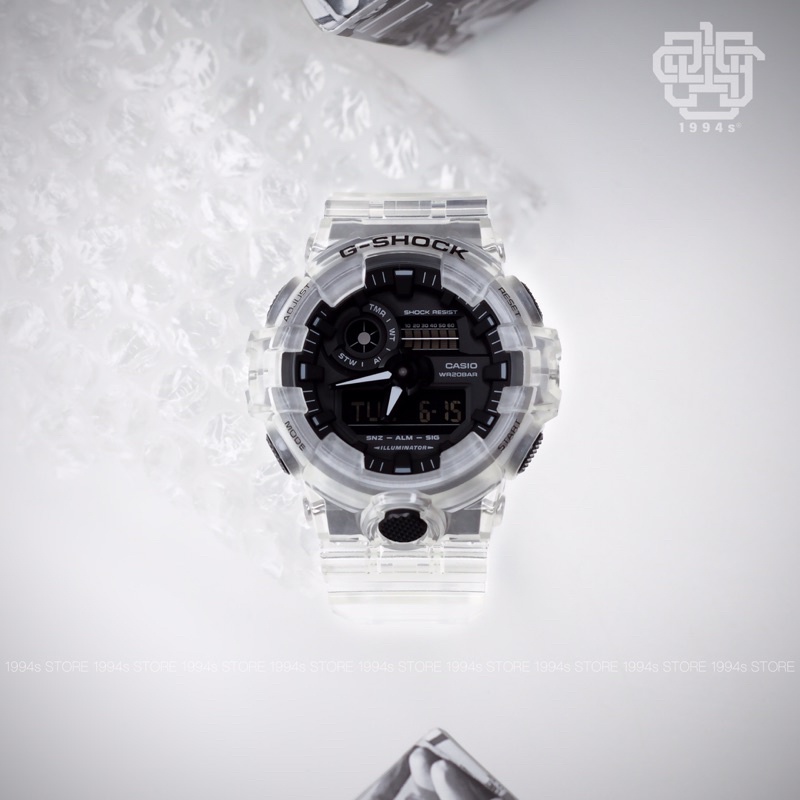 Đồng hồ nam Casio G-SHOCK GA-700SKE-7A dây trong suốt, chống va đập chính hãng