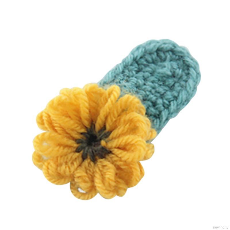 Kẹp tóc len xinh xắn cho bé gái