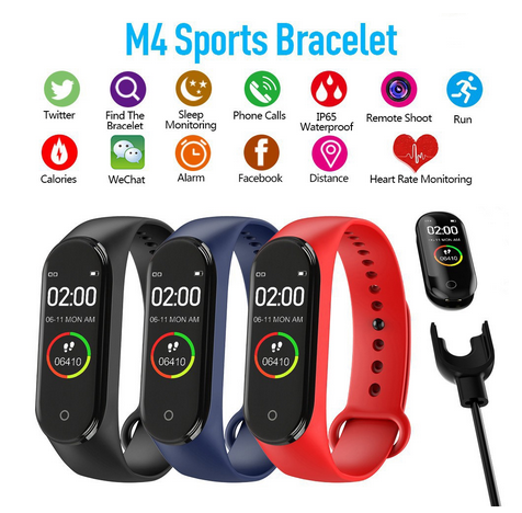 XIAOMI Đồng Hồ Thông Minh Kết Nối Bluetooth M4 Hiển Thị Màn Hình Oled