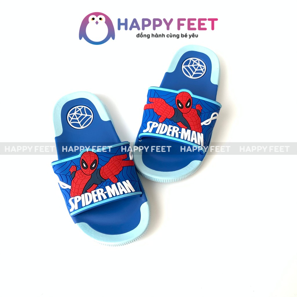 Dép lê bé trai Happy Feet no2033 hình người nhện siêu mềm chống trơn trượt