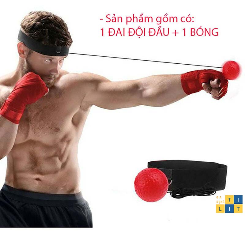 Bóng đấm boxing tập phản xạ đeo đầu , luyện tập thể thao tại nhà (BÓNG PHẢN XẠ)