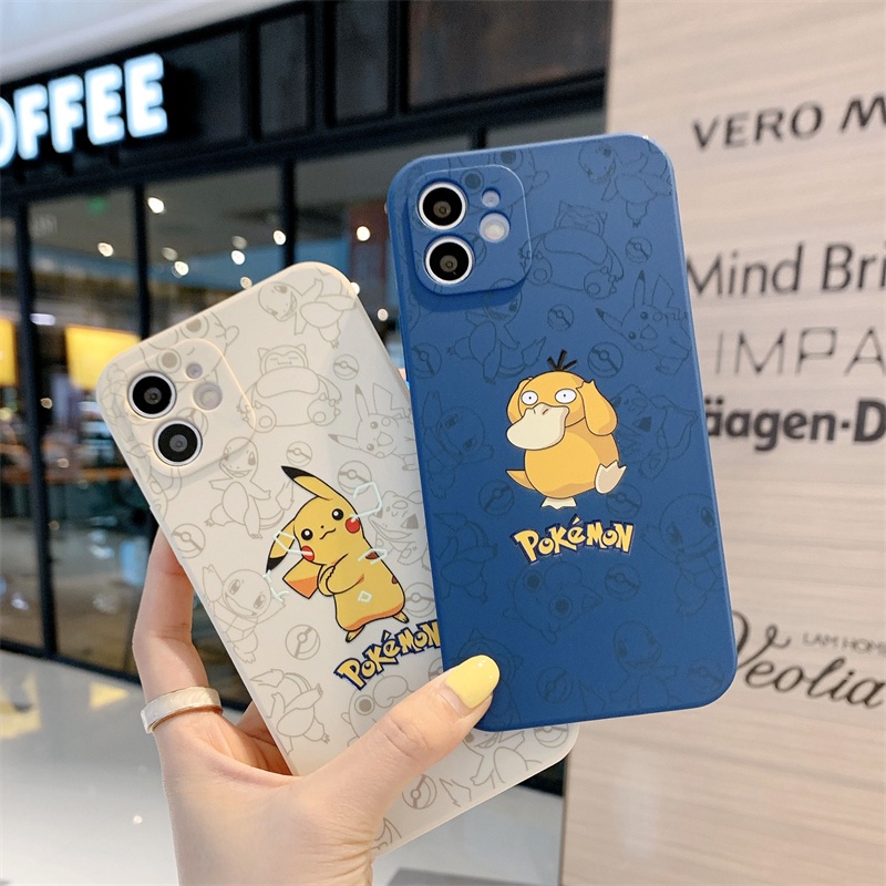 Ốp Điện Thoại TPU Silicon Hình Vuông Họa Tiết Hoạt Hình Cho iPhone 13 12 11 Pro Max XS Max XR X 8 7 Plus