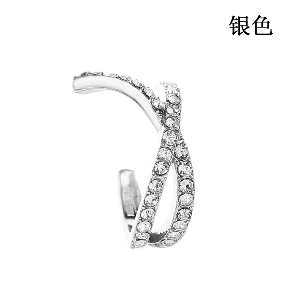 Khuyên Tai Hình Chữ Thập Đính Đá Thời Trang Hàn Quốc