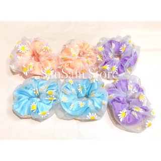 (Ảnh thật shop chụp) Cột tóc scrunchie 2 lớp hoa cúc