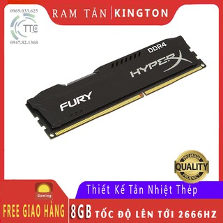 Ram Thép PC tản nhiệt Kington HyperX DDR4 8G  2666MHz - Bảo hành chính hãng 3 năm