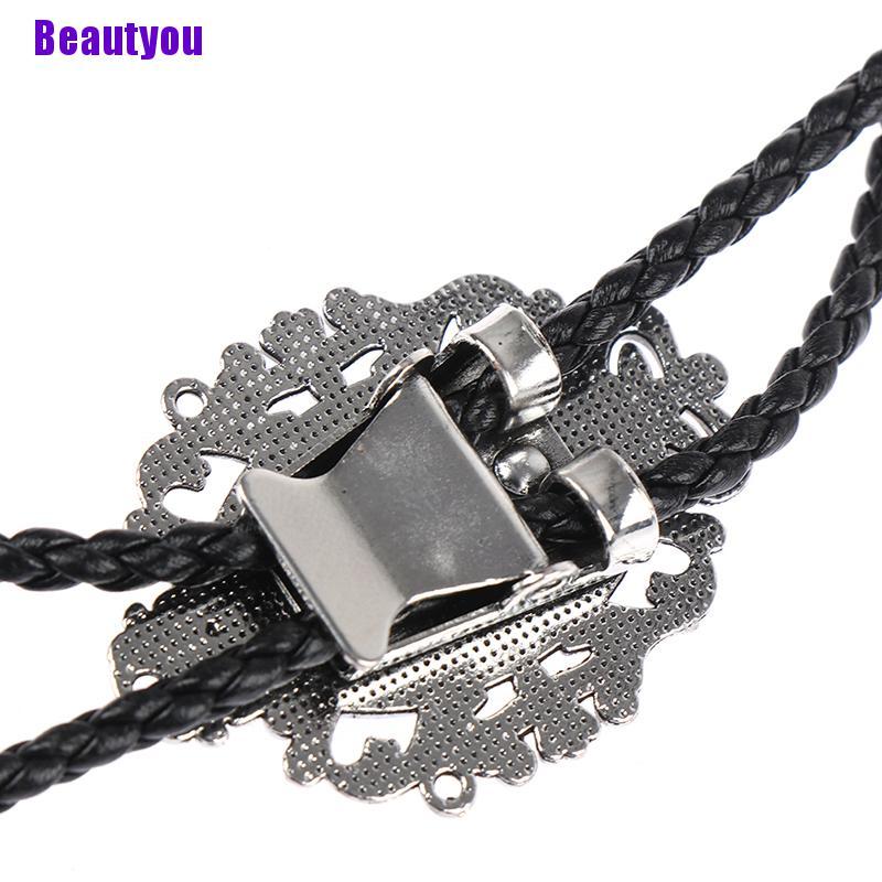 Cà vạt áo sơ mi phong cách cao bồi viễn tây boho thời thượng mặt hình oval Beautyou