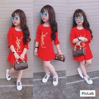 Bộ Váy Đuôi Cá YSL Cho Bé Gái (Chất Mềm Mịn)