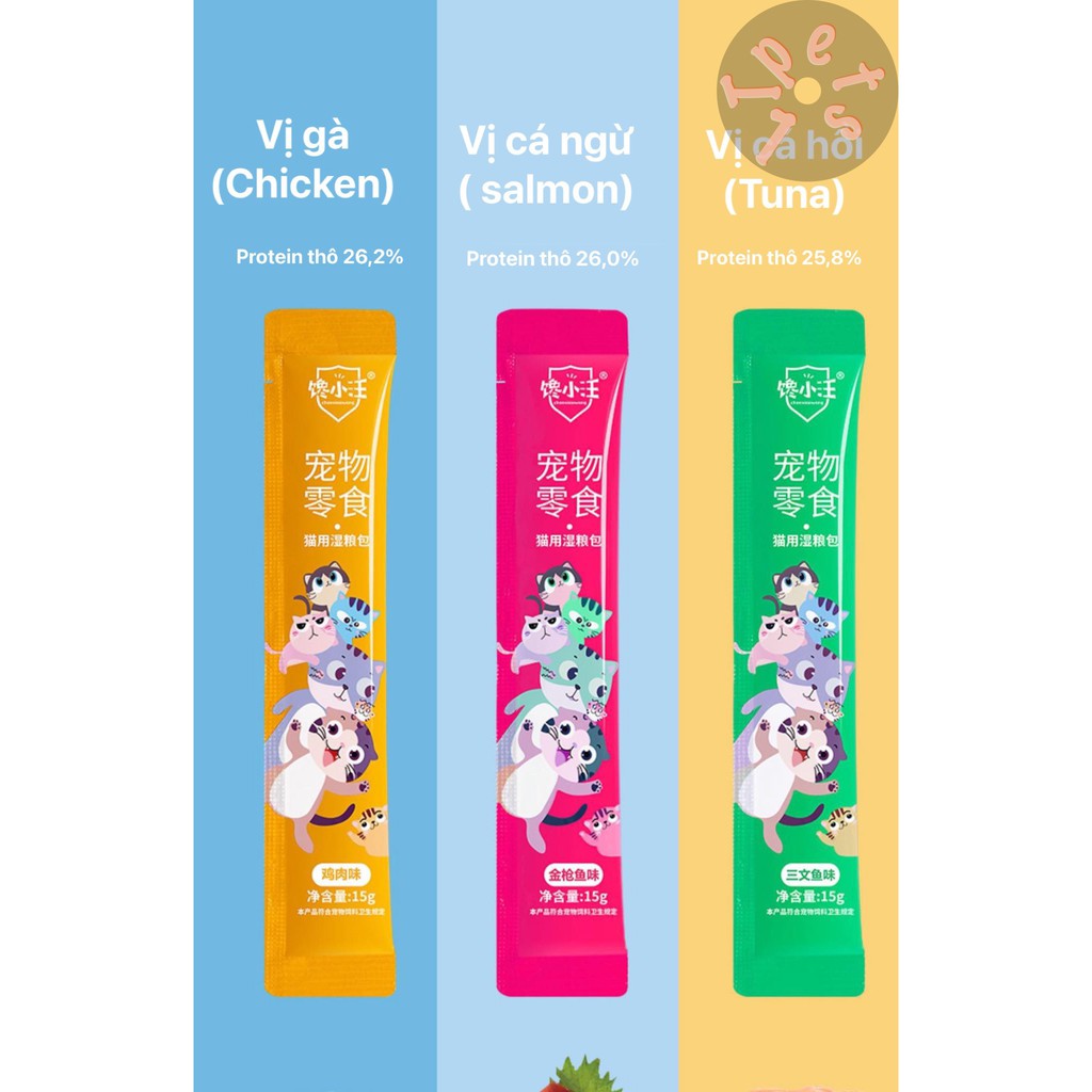 Súp thưởng cho mèo Shizuka, catfood 3 hương vị thơm ngon giàu dinh dưỡng cho mèo 15g - Đảo Chó Mèo