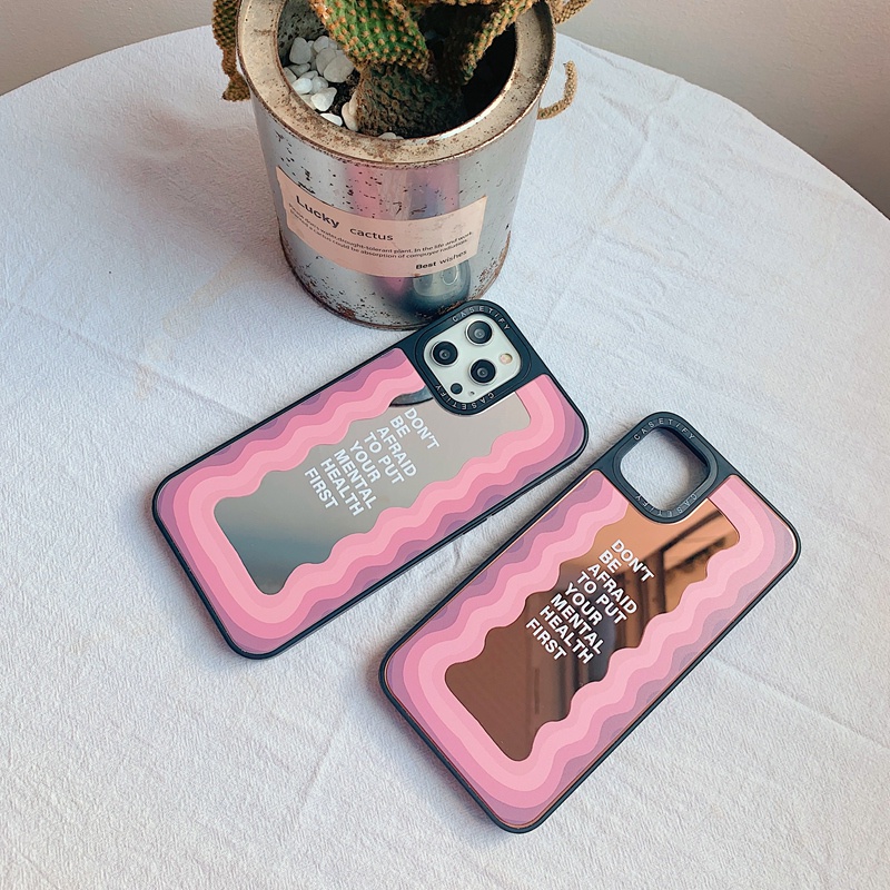 Ốp điện thoại TPU dẻo mặt trang gương in hình cầu vồng phản quang thích hợp cho iPhone 7 8 Plus