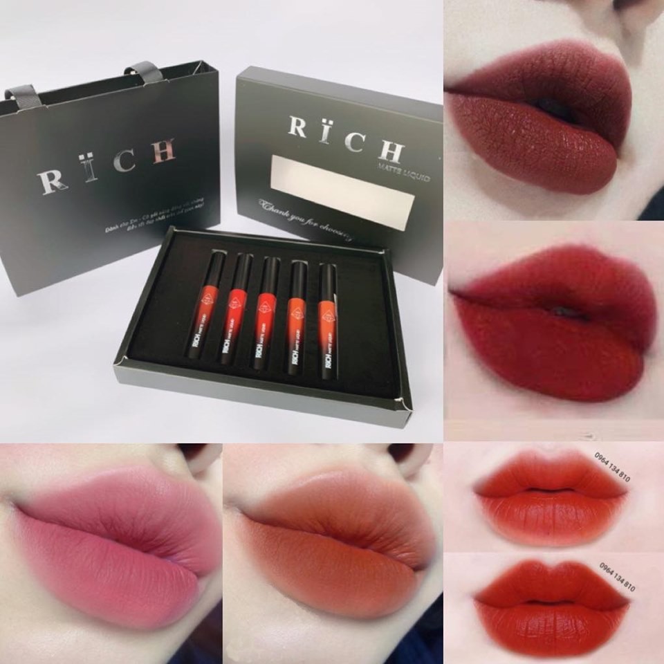 SET SON KEM 5 THOI RICH MATTELIQUID SỊN SÒ