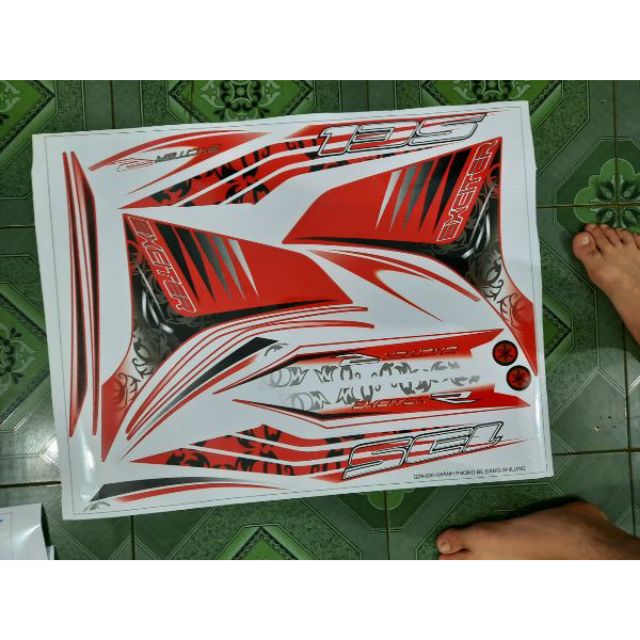 Tem rời dán xe exciter 135 đặt in