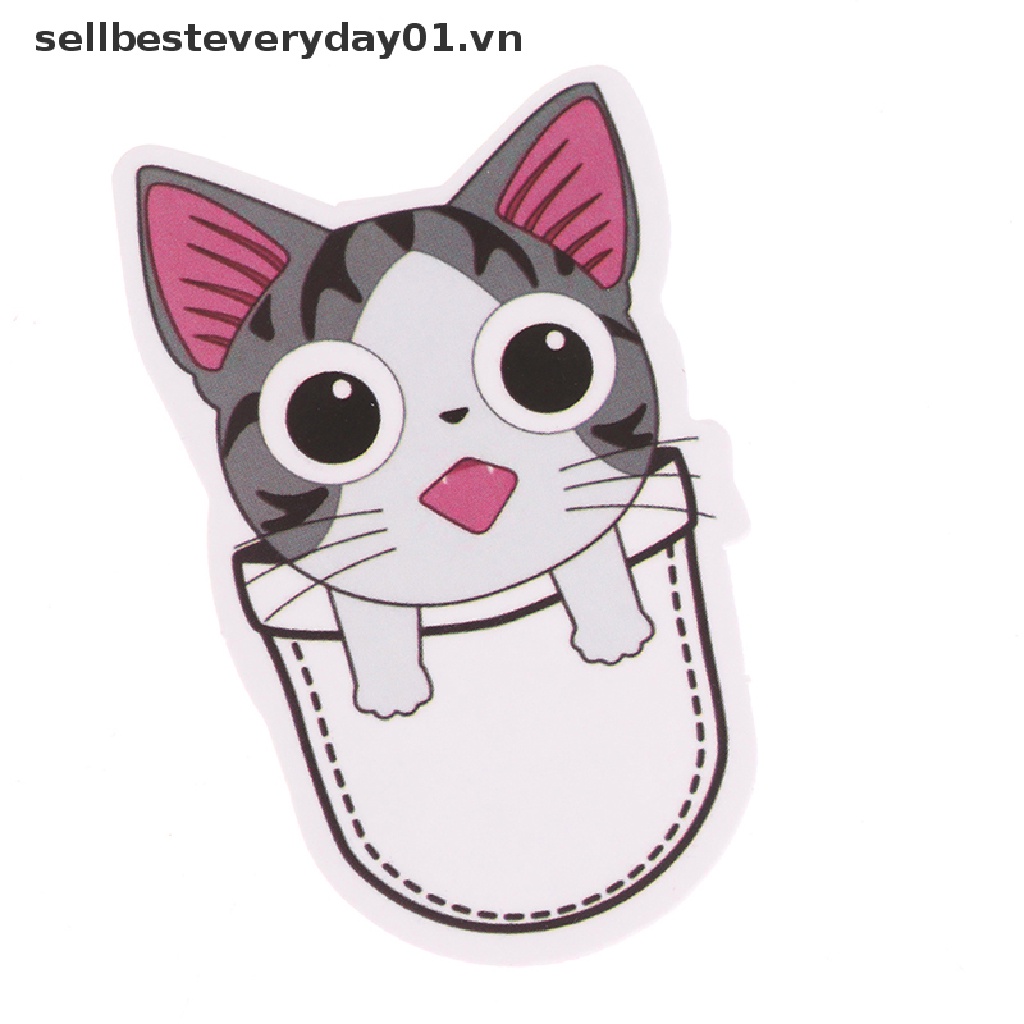 【sellbesteveryday01.vn】 50Pcs Cute Cat Cartoon Stickers Laptop Phone Skateboard Car Suitcase Decals .