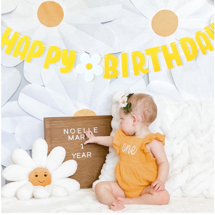 Bong Bóng Nhôm Hình Hoa Cúc/Mặt Trời/Số/Chữ Số Trang Trí Tiệc Sinh Nhật