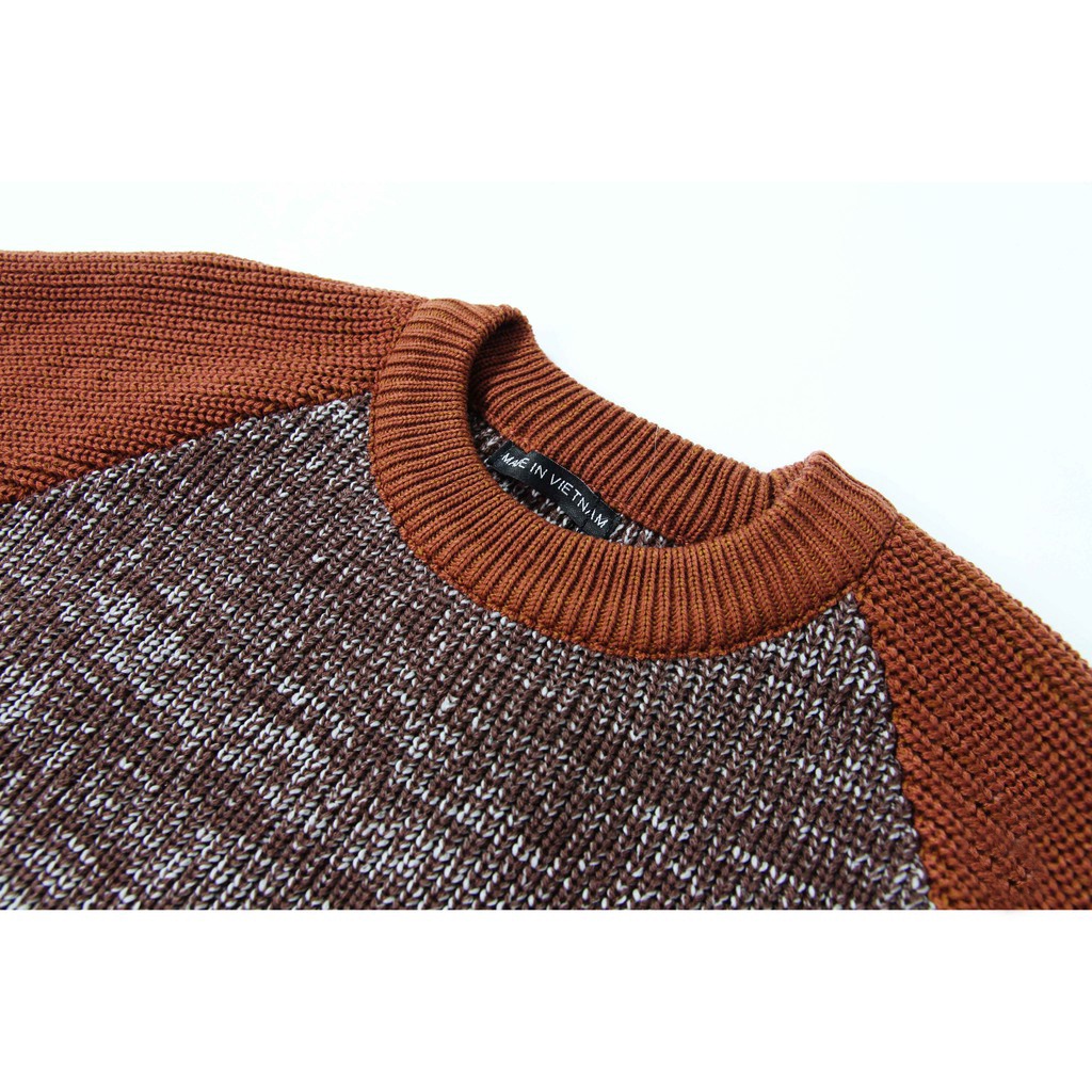 Áo len nam cổ tròn vải len hạt gạo dệt sợi dày dặn cực ấm phong cách trẻ trung hàn quốc R - Man
