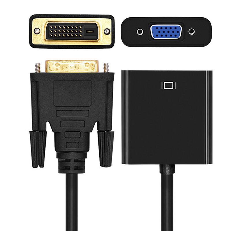 (Mới) Cáp Dvi Ra Vga Dài 20Cm Kết Nối Máy Tính Lên Màn Hình