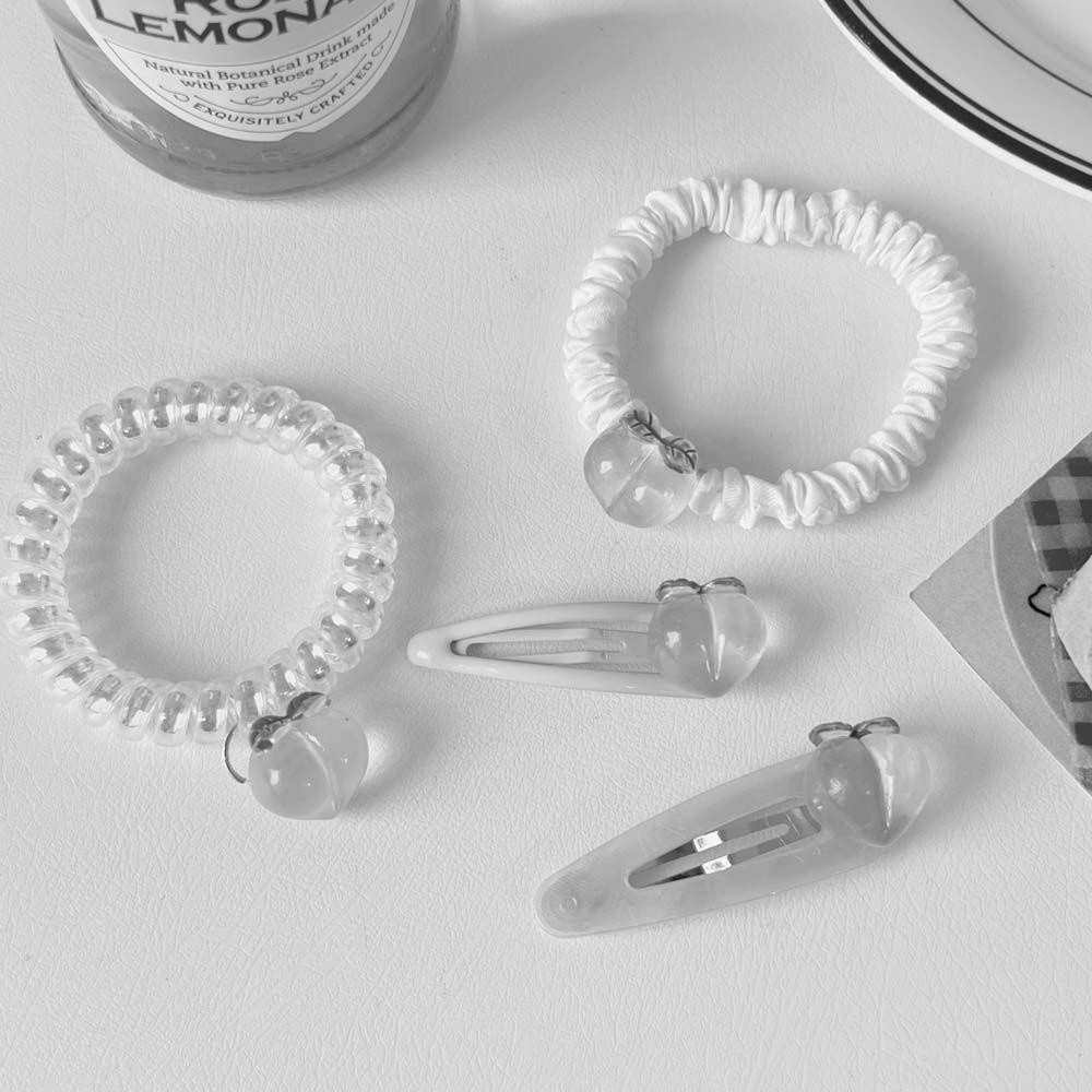 IVORY Kẹp Tóc Họa Tiết Trái Đào Ngọt Ngào Cho Nữ