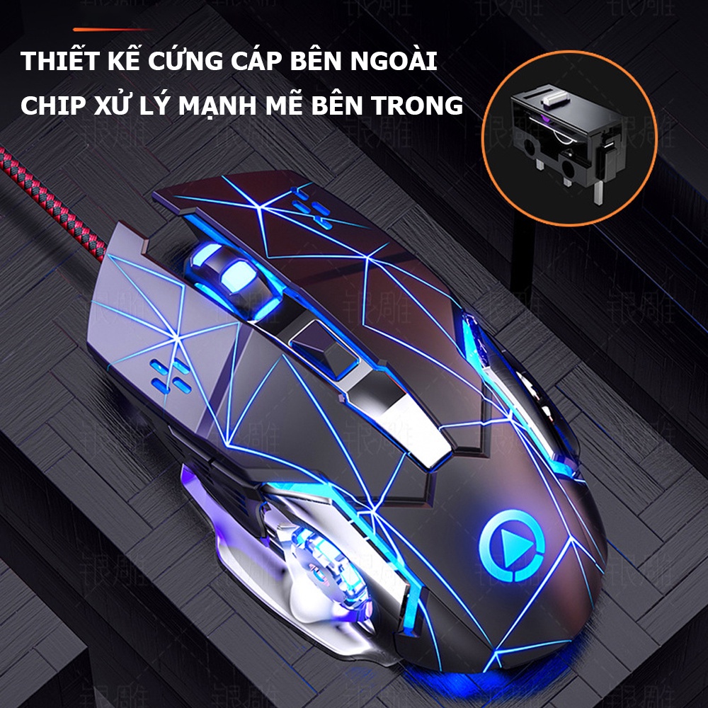 Chuột Máy Tính Gaming Có Dây G15 Thiết Kế 6 Nút Bấm và DPI 4 Tốc Độ