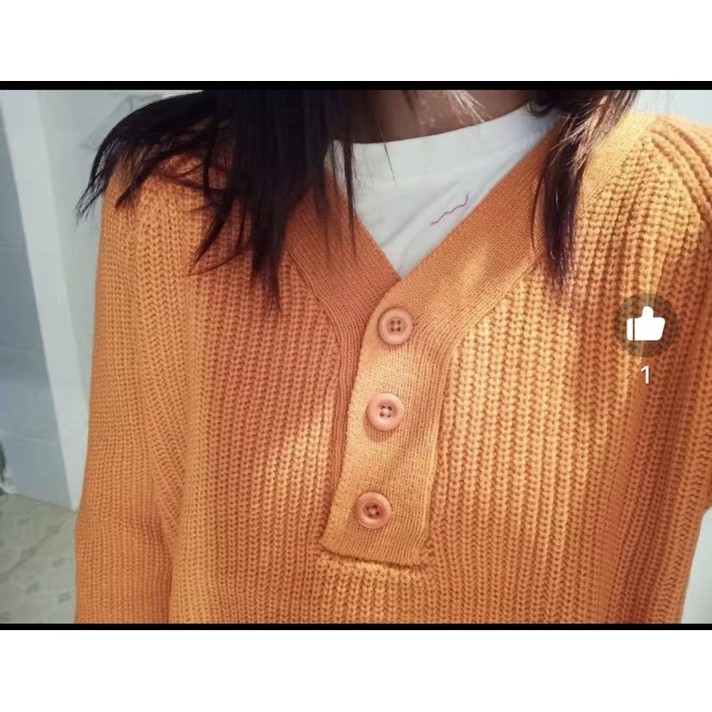 Áo len cổ tim ( 3 cúc áo kèm ảnh thật loại1) | BigBuy360 - bigbuy360.vn