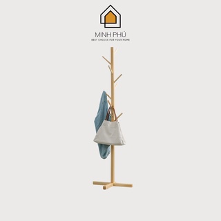 Cây treo quần áo đứng, gỗ tự nhiên phong cách Scandinavian, Bắc Âu
