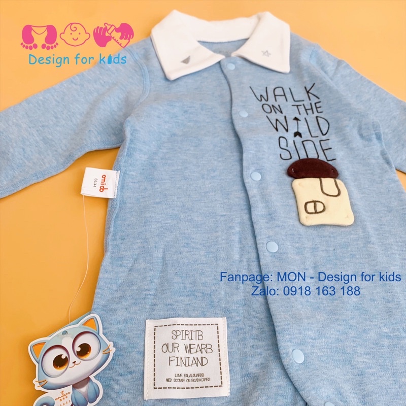 (Link 5) Sleepsuit bộ body dài tay có cổ hàng xuất dư hãng OMIDO cho bé trai và bé gái (Chọn mẫu)