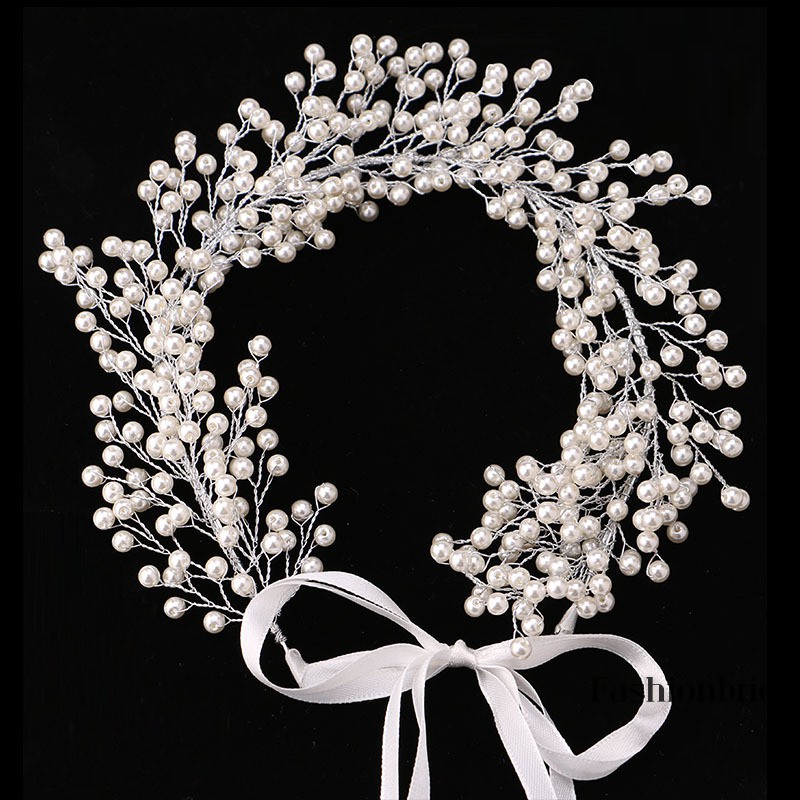 ❤BRIEF High Quality Romantic Tiara Hairwear Fashion Simulated Pearl Jewelry Women Hair Headwear Wedd