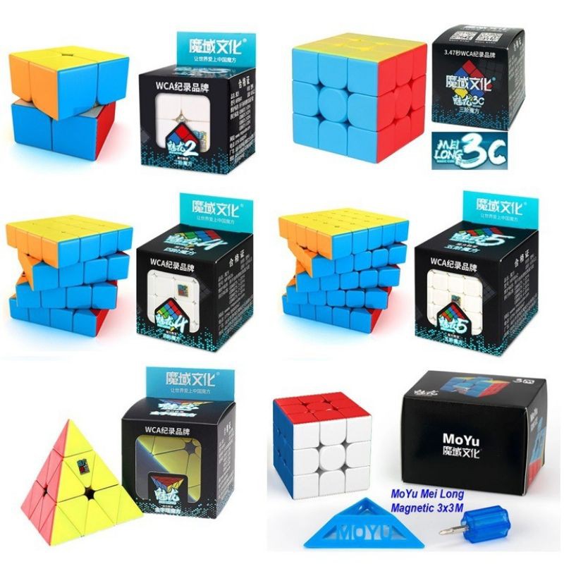 Rubik không viền 2x2 3x3 4x4 5x5 6x6, rubik biến thể màu Stickerless