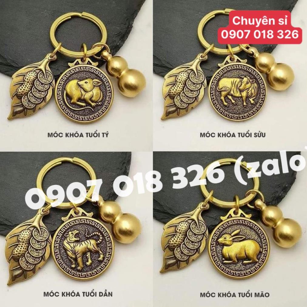 MÓC KHOÁ PHONG THUỶ 12 CON GIÁP BẰNG ĐỒNG CAO CẤP