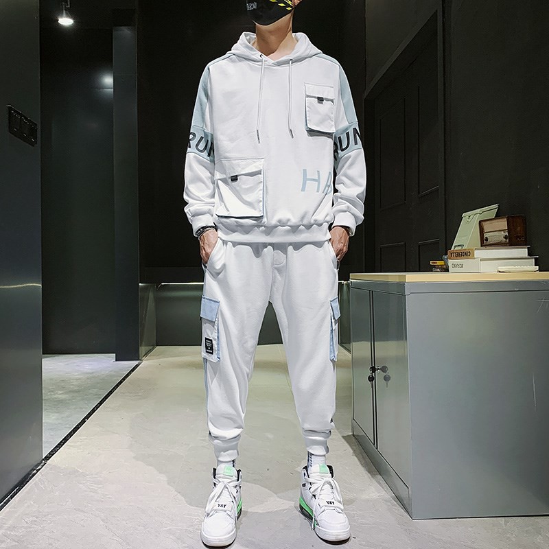 Bộ Quần Áo Thu Đông Nam Áo Hoodies HAG Có Mũ Trùm Đầu  Kết Hợp Quần Jogger Bo Gấu ZENKODLMEN SET NAM 90000126C