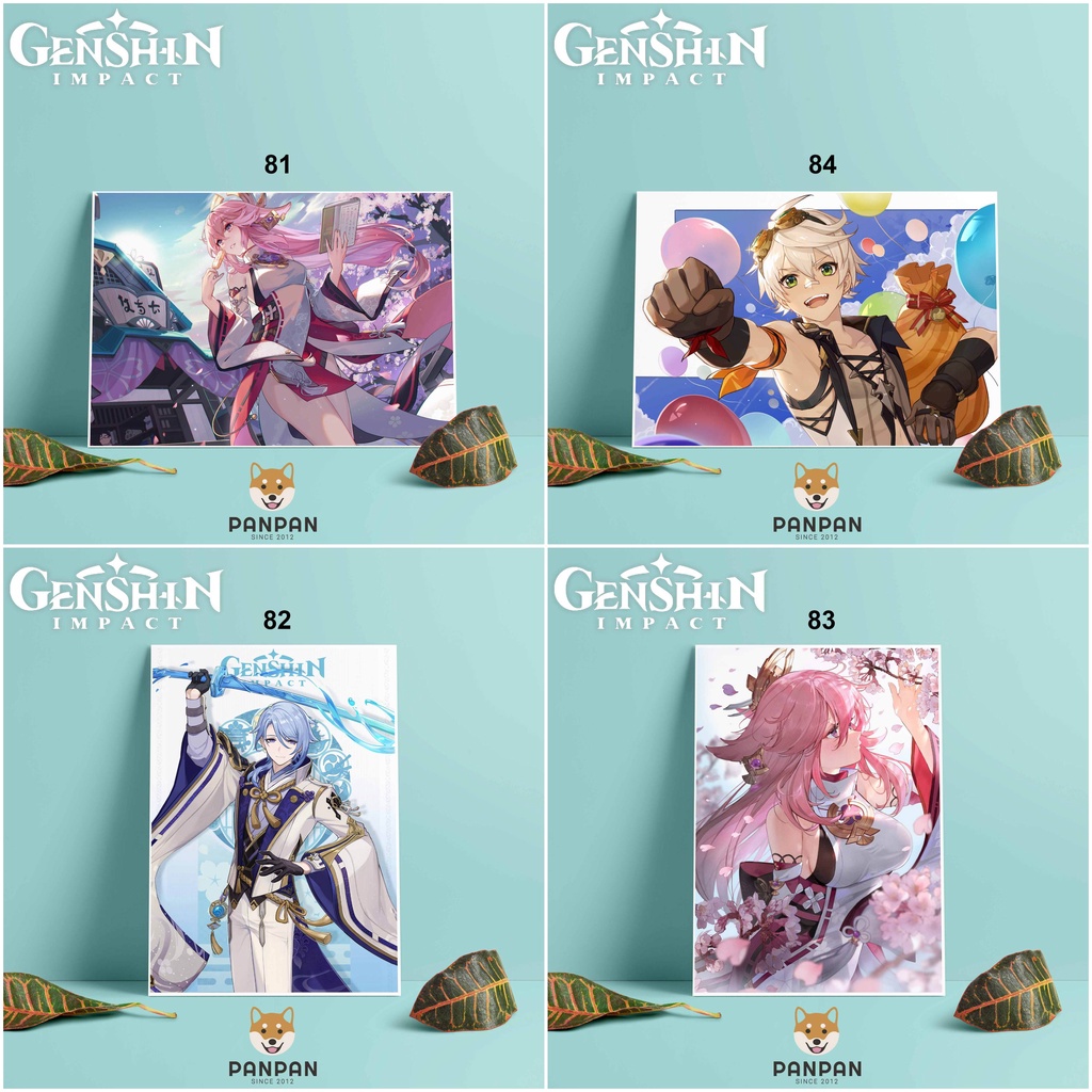 Postcard Cao Cấp - Poster Genshin Impact