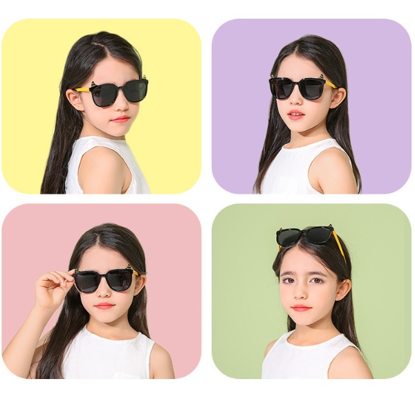 Mắt kính mát trẻ em cao cấp mẫu mới 2022 kính thời trang trẻ em