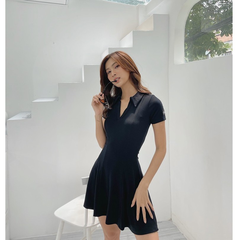Đầm thun tay ngắn HEYBEE phom tôn dáng, chất co giãn mềm mịn  - BEE EMBROIDERY DRESS HT675. | BigBuy360 - bigbuy360.vn