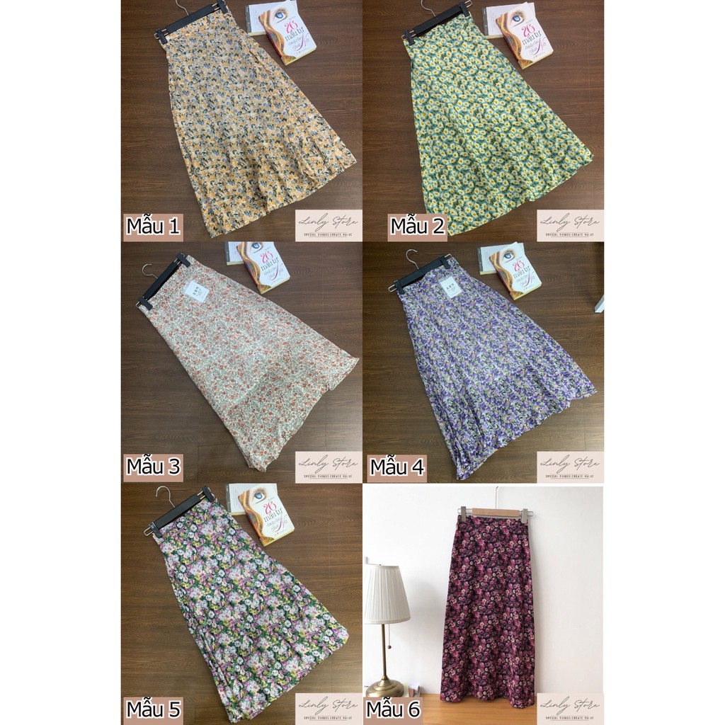 CHÂN VÁY HOA NHÍ 2 LỚP VINTAGE NHIỀU MÀU | BigBuy360 - bigbuy360.vn