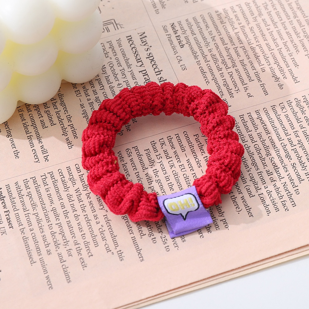 Dây Buộc Tóc Co Giãn Họa Tiết Bông Hoa Mặt Cười Màu Sắc Ngọt Ngào Phong Cách Hàn Quốc Cho Nữ