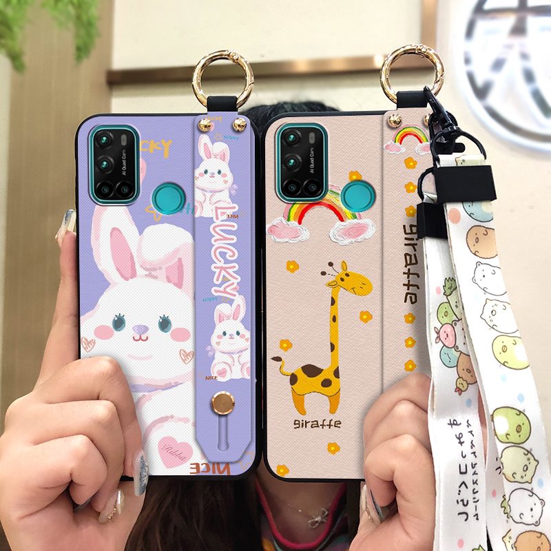 Ốp điện thoại mềm họa tiết hoa hướng dương có dây đeo dành cho Vsmart Joy4
