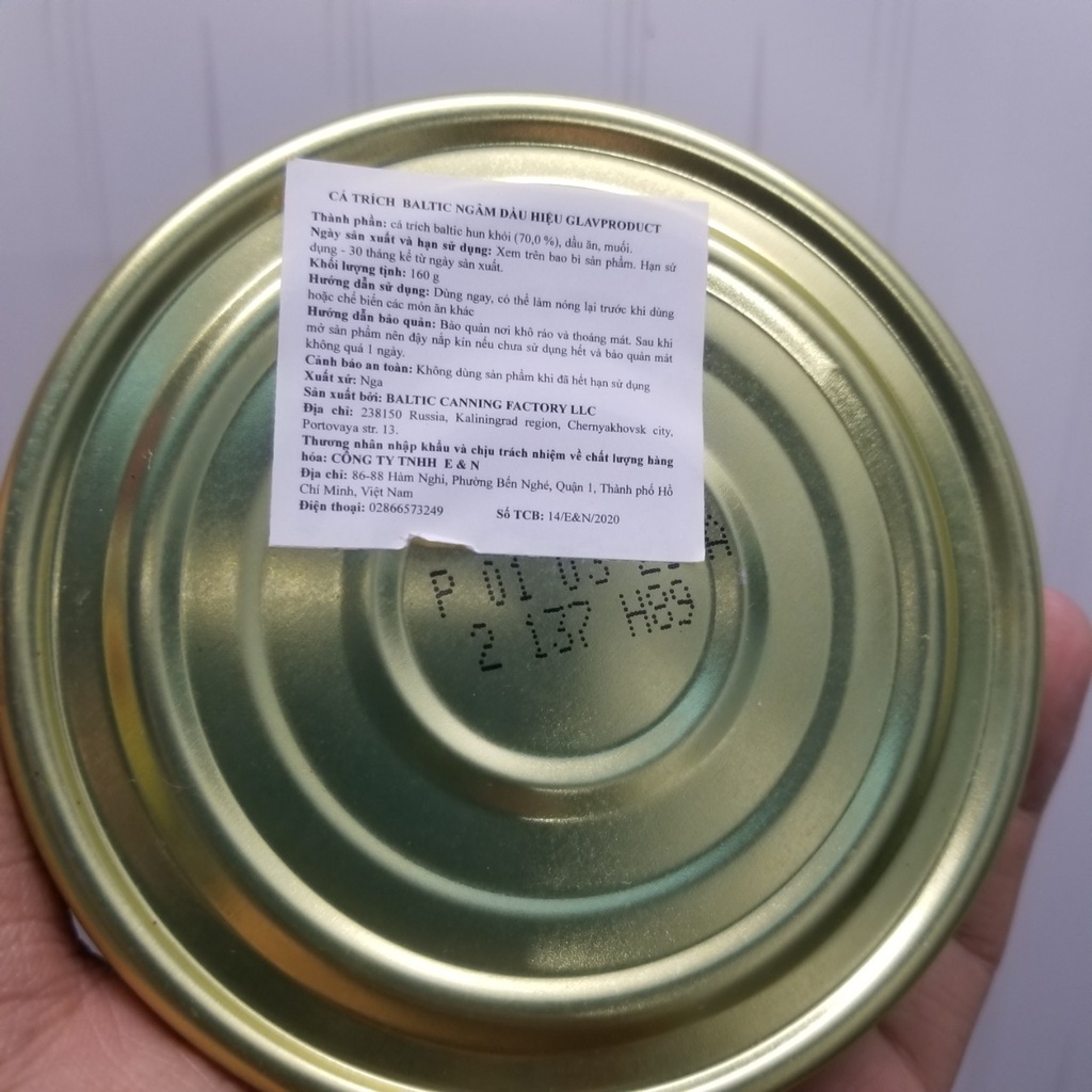 Cá trích Baltic ngâm dầu 160g