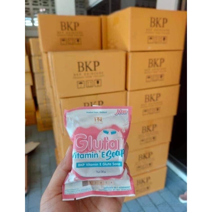 Xà phòng trắŉg da mặt và body BKP Gluta vıtamın E Soap Thái Lan